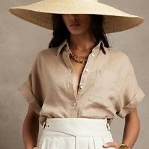 Banana Republic Linen Resort Shirt - Large